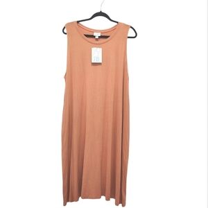 NWT LuLaRoe Charlotte Tank Swing Dress Plus Size 2XL Soft Orange Summer Vacation
